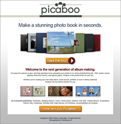 landing pages: Picaboo