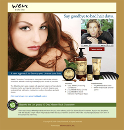 landing pages: Wen Hair Care